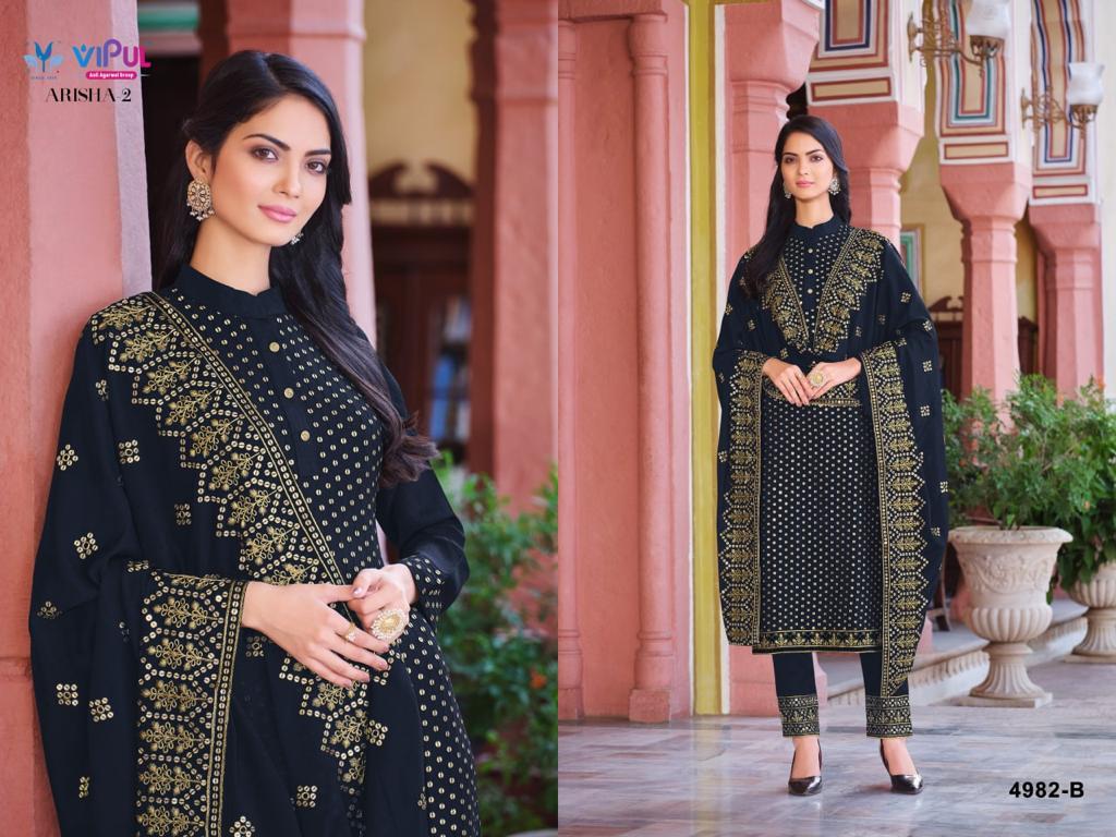 Arisha 2 By Vipul Designer Georgette Suits Catalog